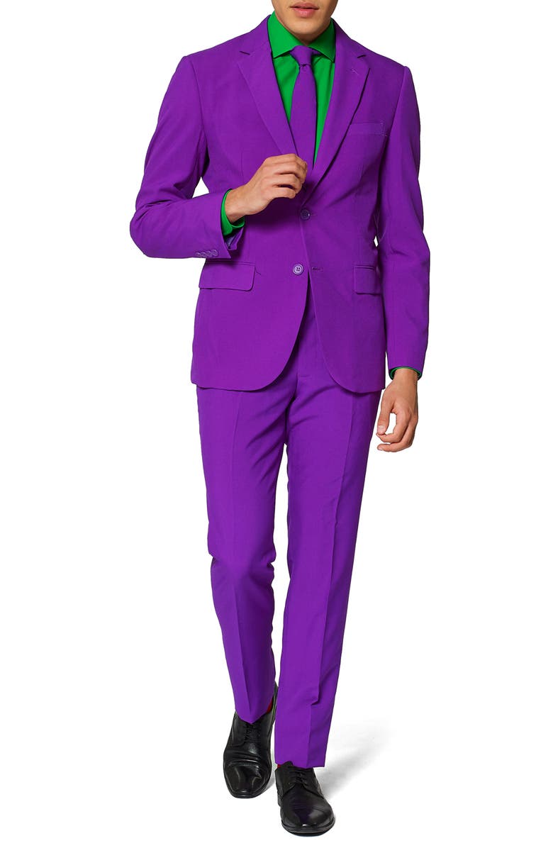 OppoSuits 'Purple Prince' Trim Fit Two-Piece Suit with Tie, Alternate, color, Purple