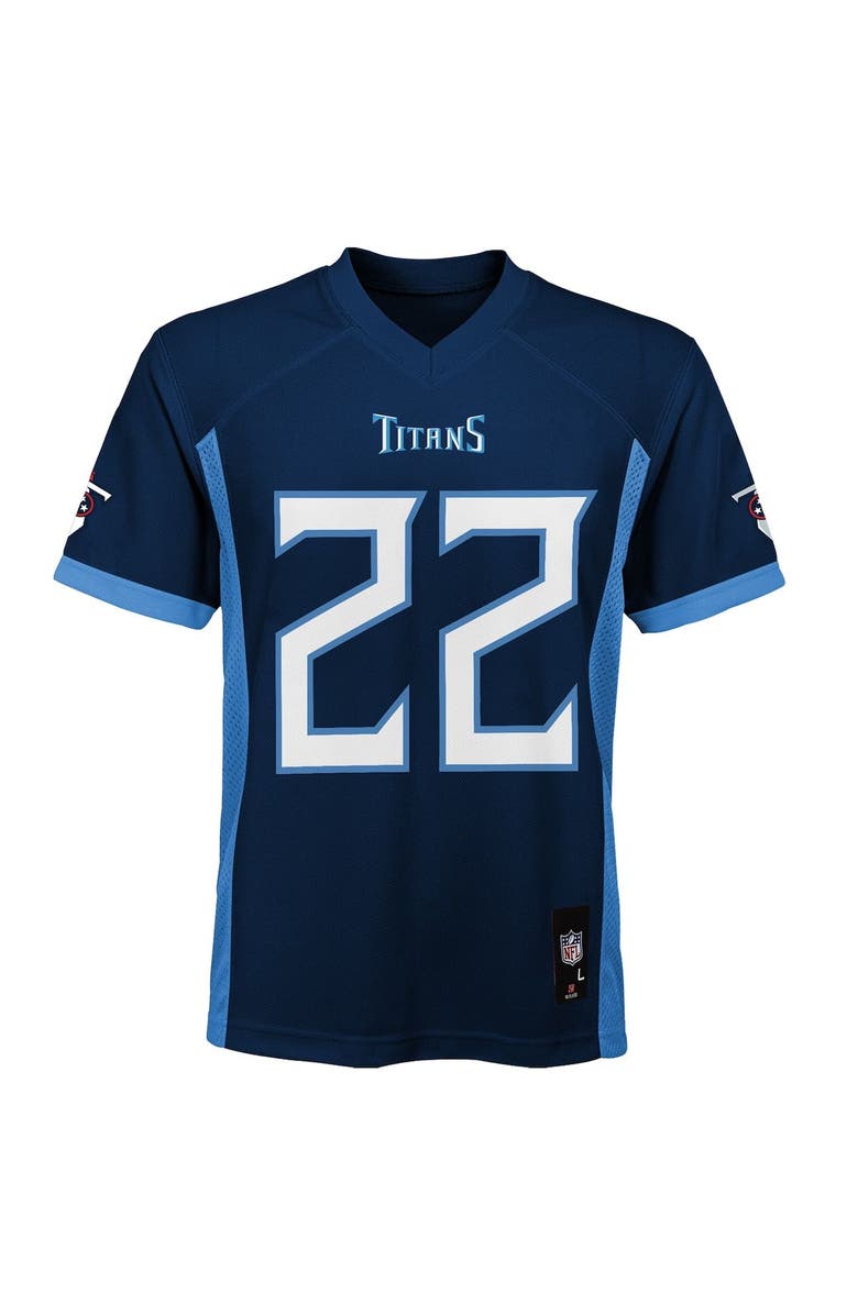 Outerstuff Youth Derrick Henry Navy Tennessee Titans Replica Player Jersey, Alternate, color,
