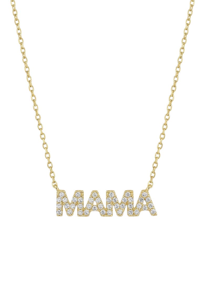 Pavé Mama Pendant Necklace, Main, color, GOLD