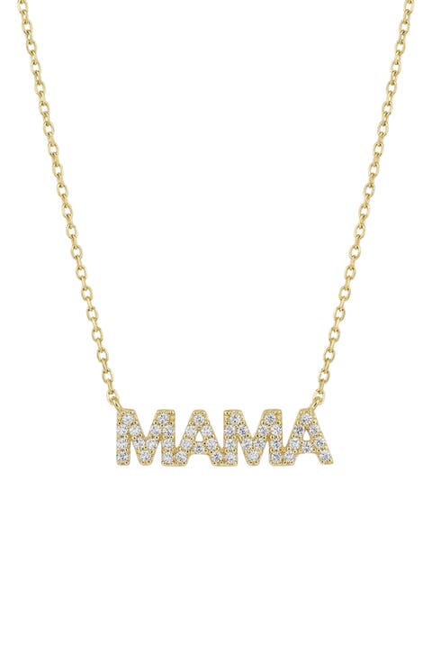 Pavé Mama Pendant Necklace