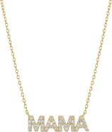 Argento Vivo Sterling Silver Pavé Mama Pendant Necklace