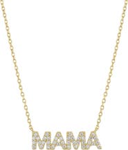 Argento Vivo Sterling Silver Pavé Mama Pendant Necklace