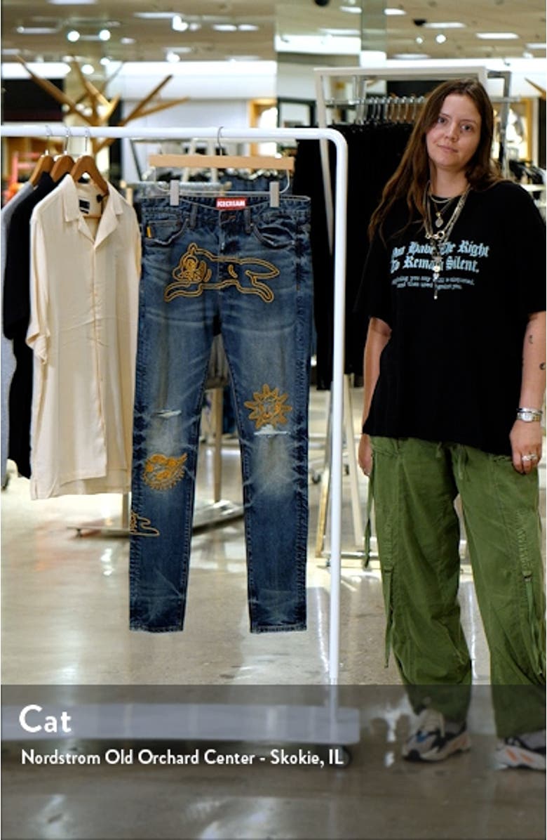 Perimeter Embroidered Ripped Jeans, sales video thumbnail