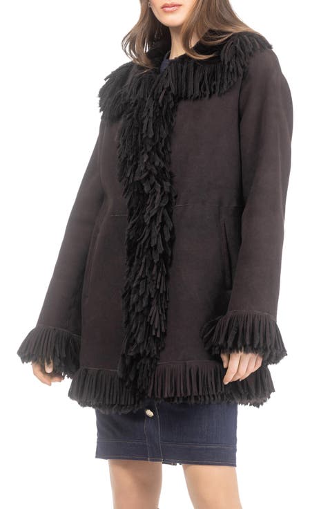 Genuine Shearling Lamb Jacket, Fringes