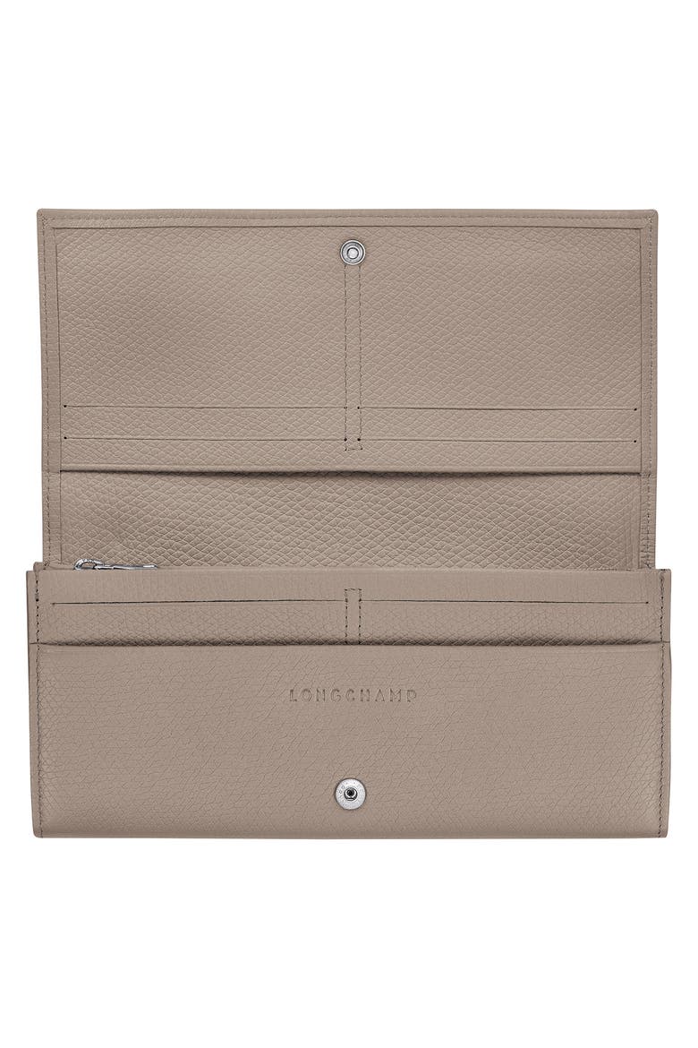 Le Roseau Leather Continental Wallet, Alternate, color, CLAY