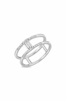 Gatsby 18k Gold Diamond Double Stackable Ring
