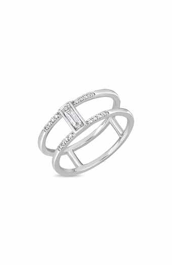 Gatsby 18k Gold Diamond Double Stackable Ring