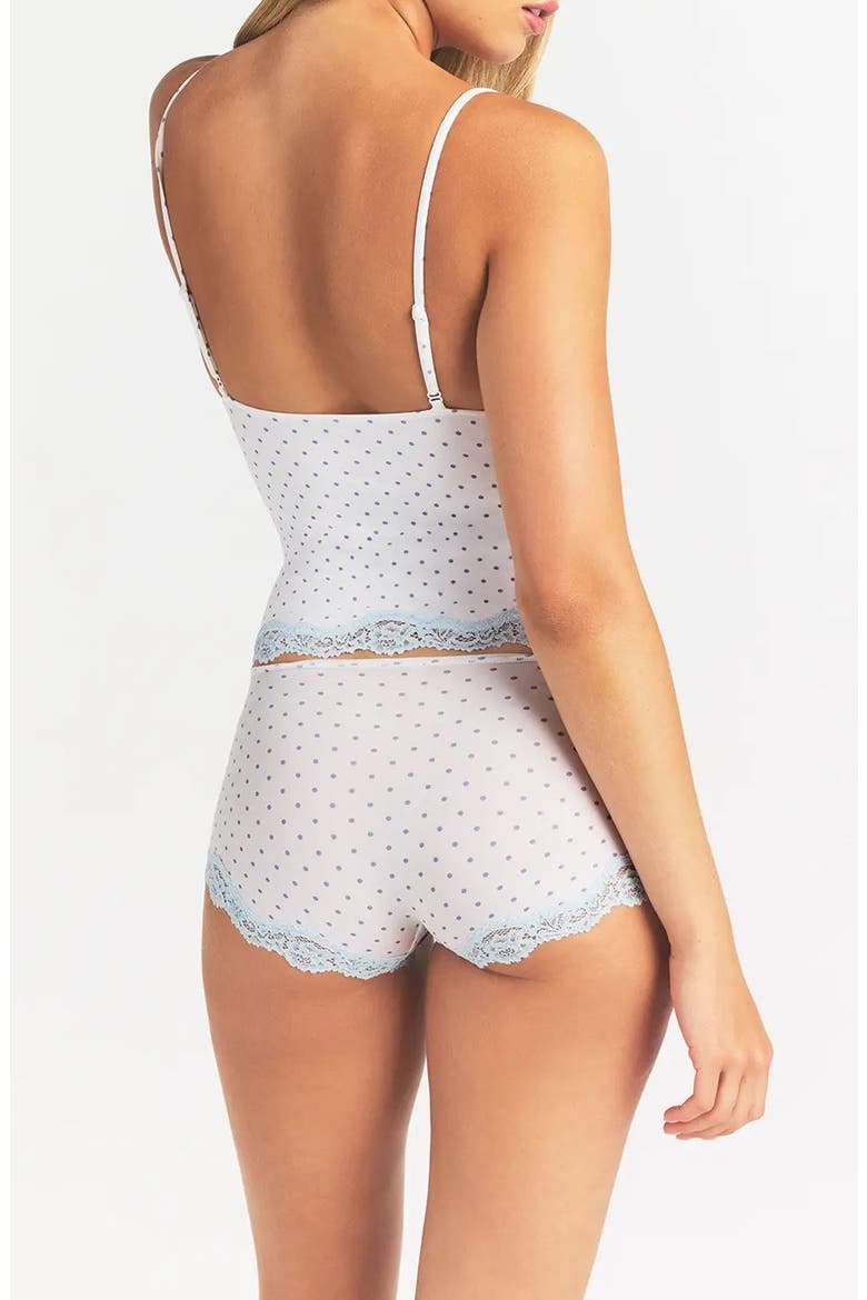 Fits Everybody Lace Cami & Boyshorts Set, Alternate, color, SLATE PIN DOT PRINT
