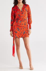 Joie Ronnie Front Wrap Long Sleeve Minidress