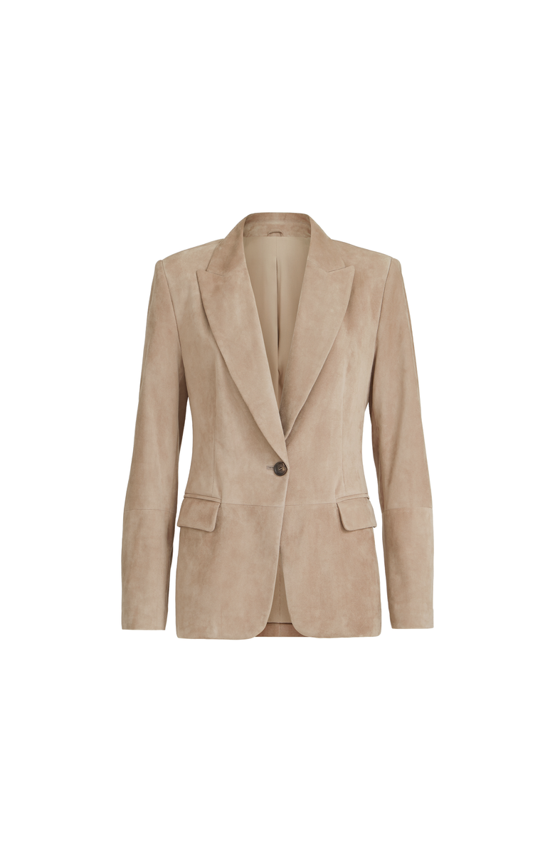 Brunello Cucinelli Suede blazer, Main, color, Light Brown
