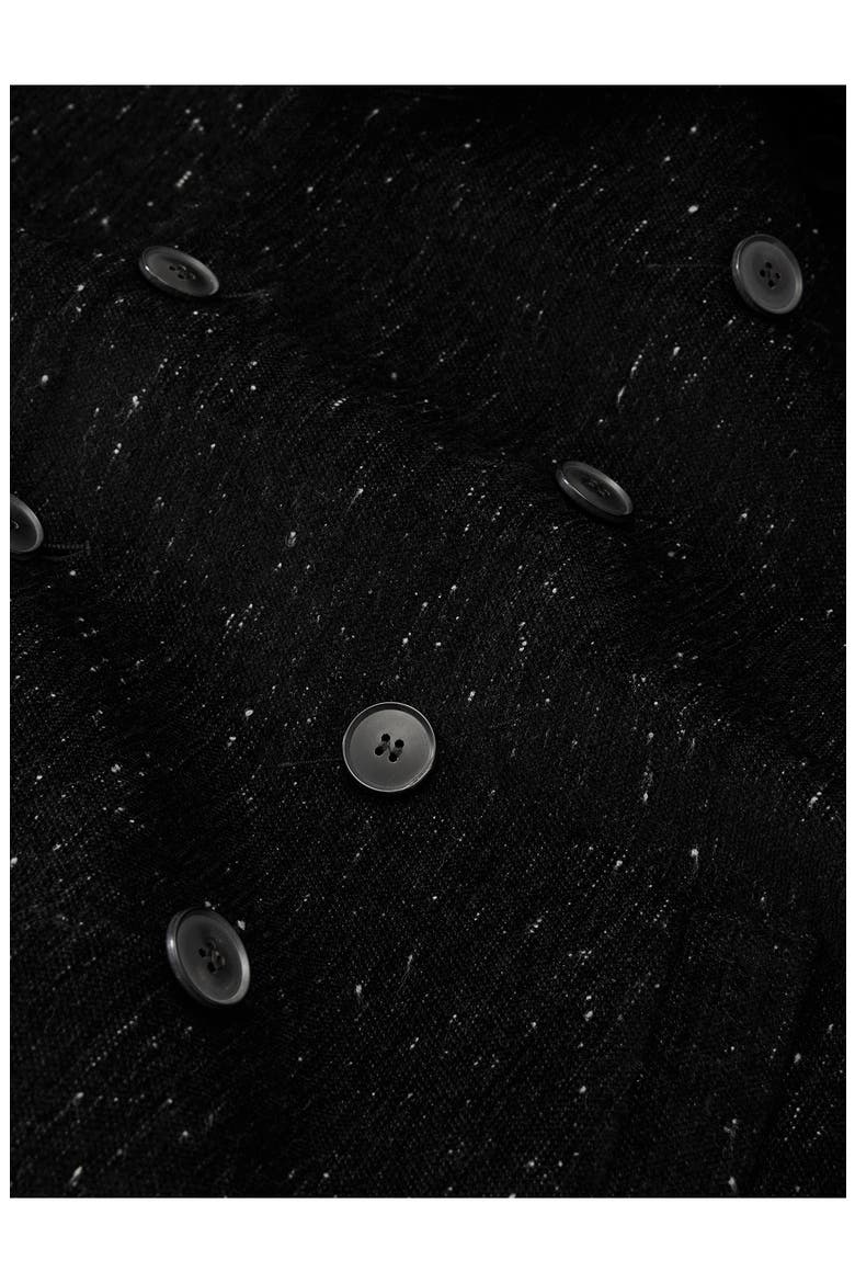 Hart Double Breasted Peacoat, Alternate, color, BLACK