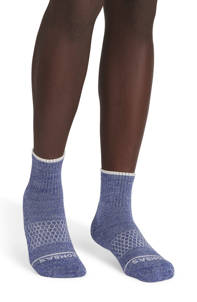 Bombas Merino Wool Blend Quarter Socks, Alternate, color, Glacier Blue
