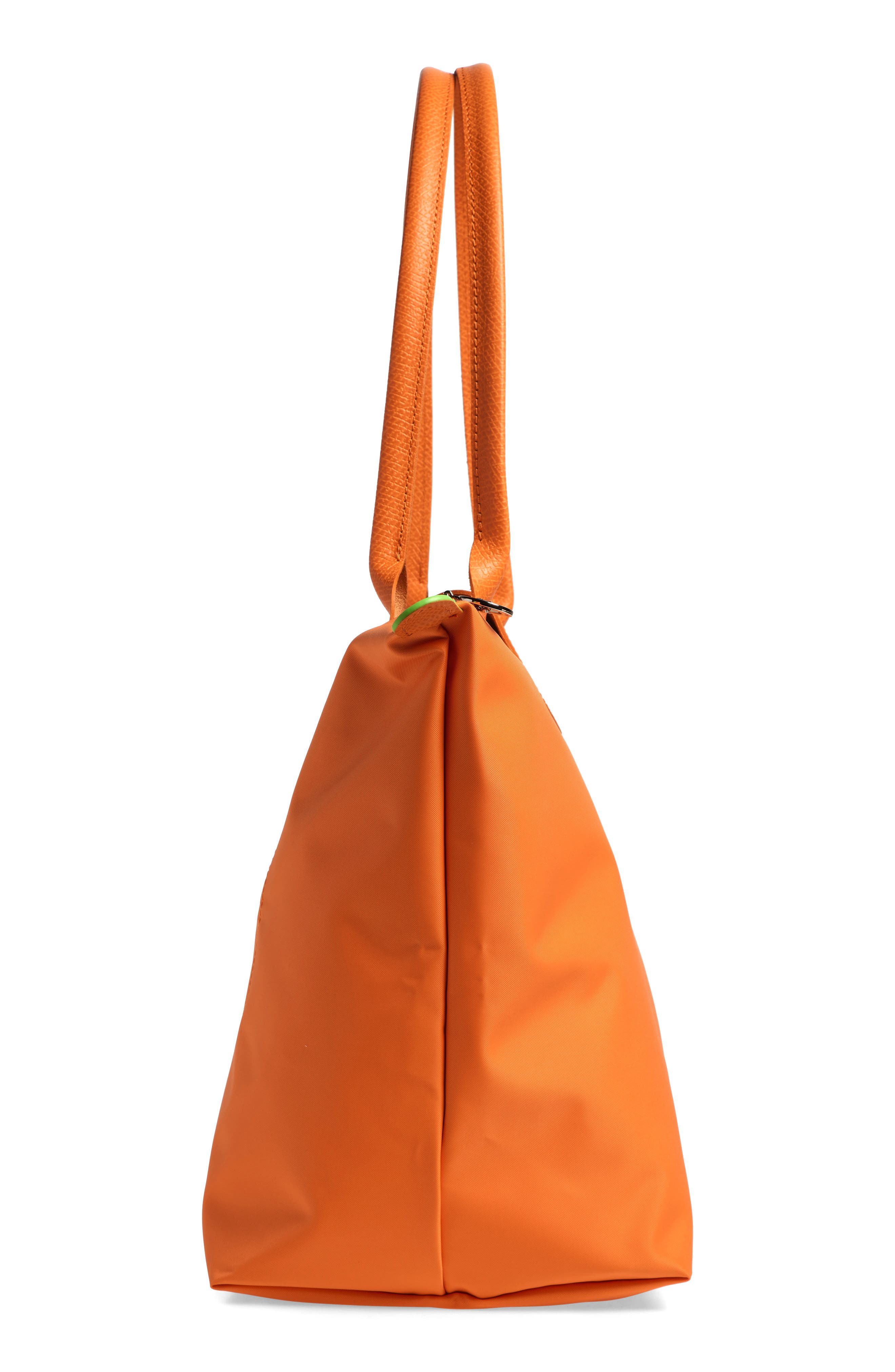 Longchamp Le Pliage Green Recycled Canvas Large Shoulder Tote, Alternate, color, Orange