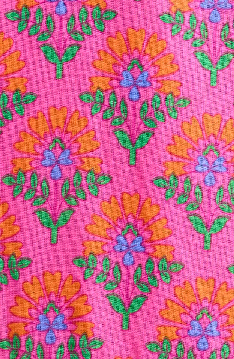 SUGARLIPS Fawna Floral Cotton Shift Minidress, Alternate, color, Pink-Orange-Blue