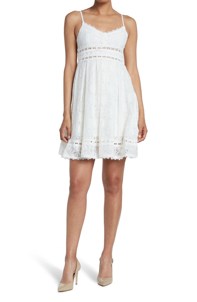 NSR Provance Stretch Lace Mini Dress, Main, color, 