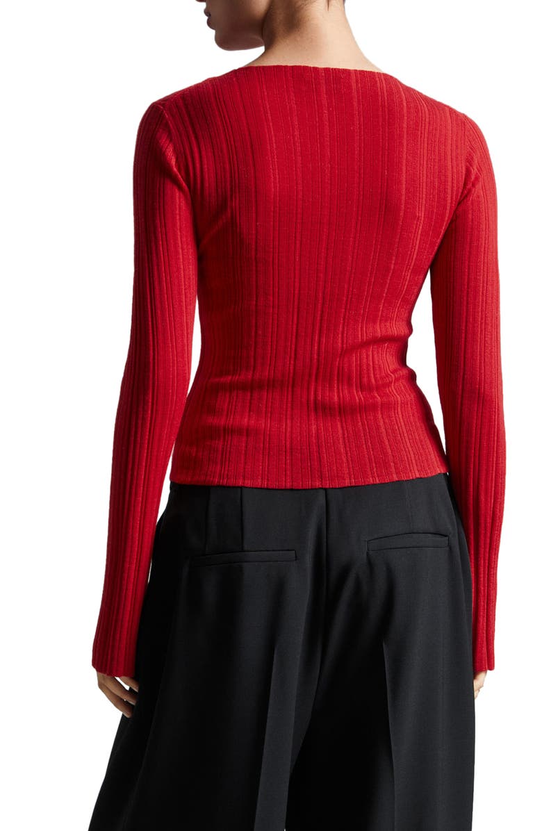 & Other Stories Bell Sleeve Wool Rib Sweater, Alternate, color, 