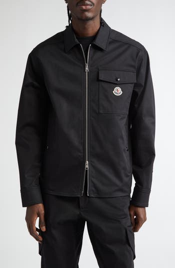 Moncler Camicia Stretch Cotton Zip Shirt Jacket Nordstrom