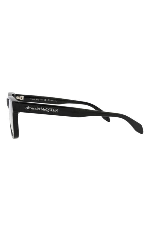 Alexander Mcqueen Mcqueen 55mm Square Optical Glasses In Black
