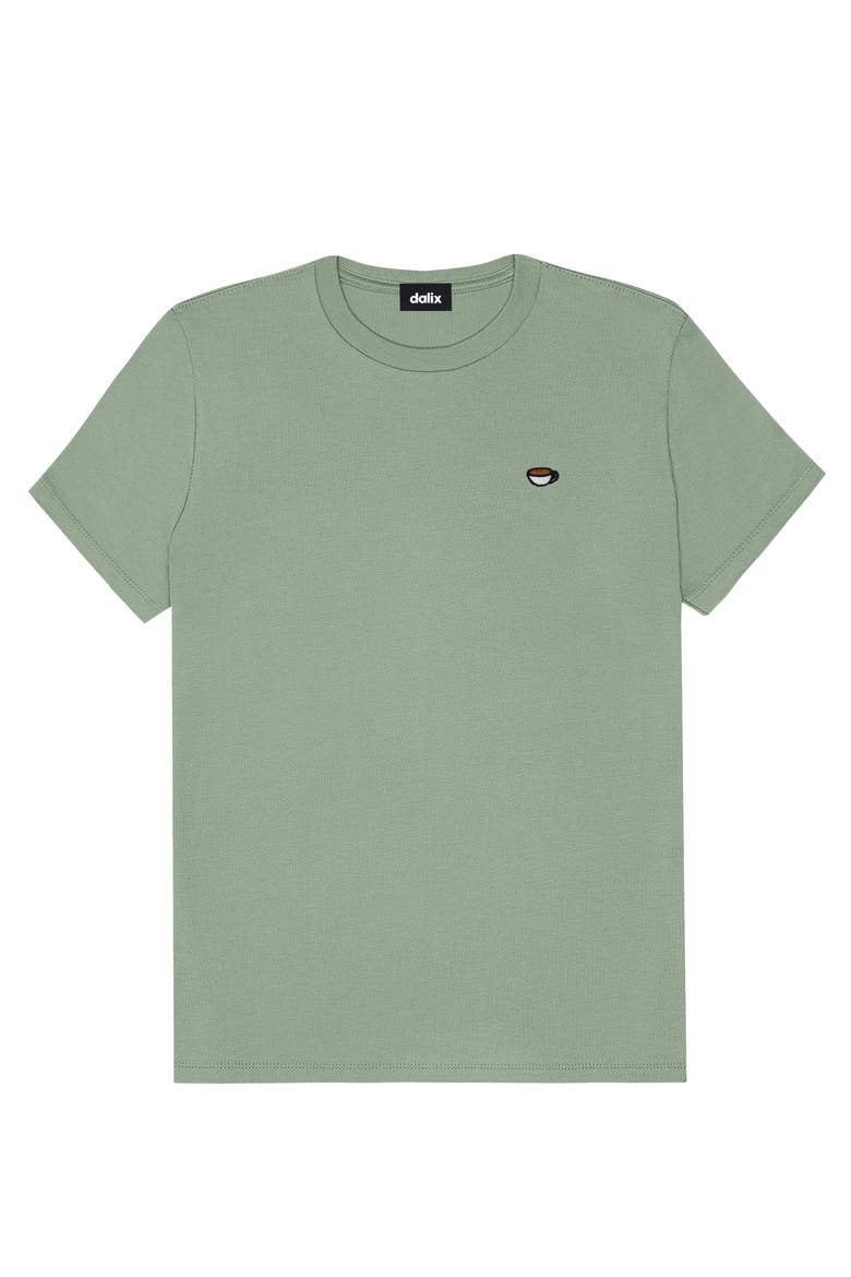 Womens Lil Coffee Jersey Tee, Alternate, color, Sage