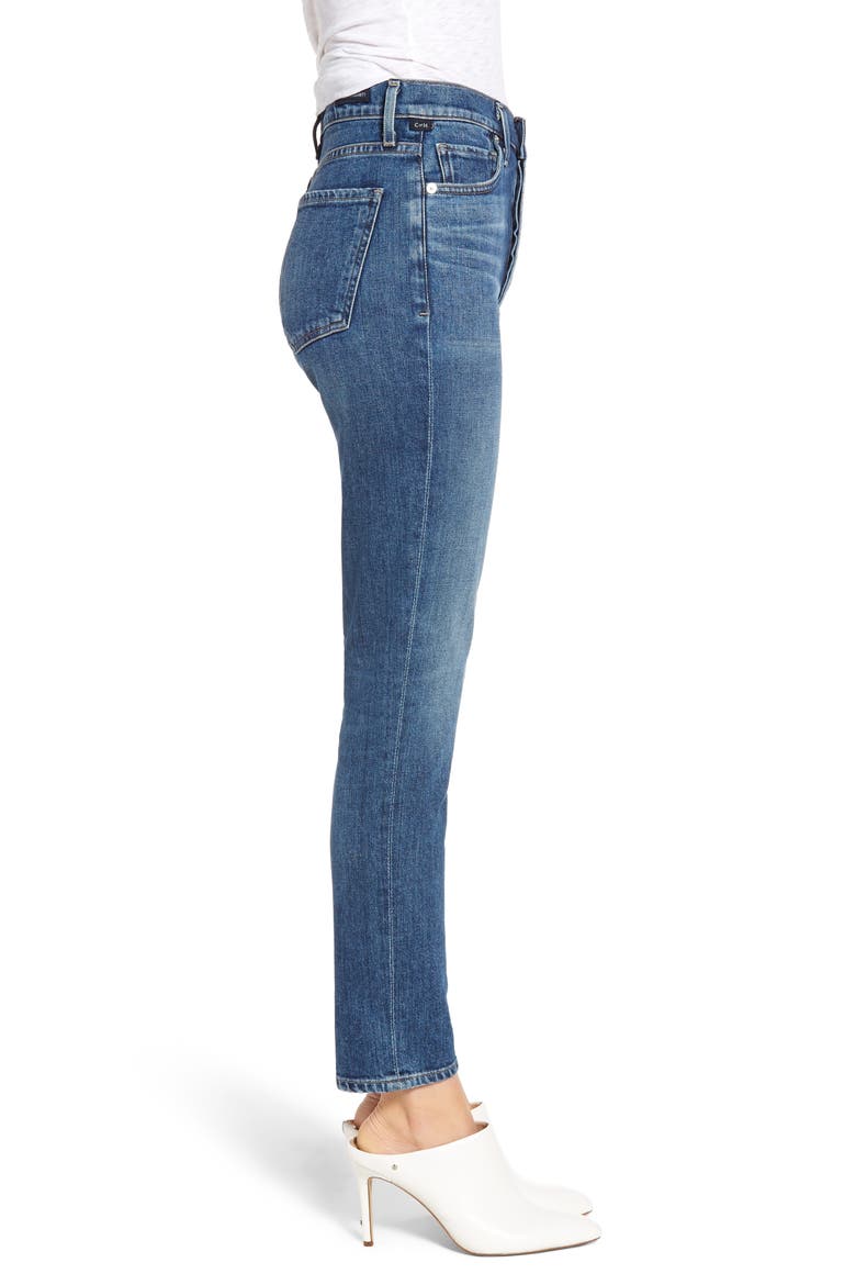 Olivia High Waist Ankle Slim Jeans, Alternate, color, SOLO