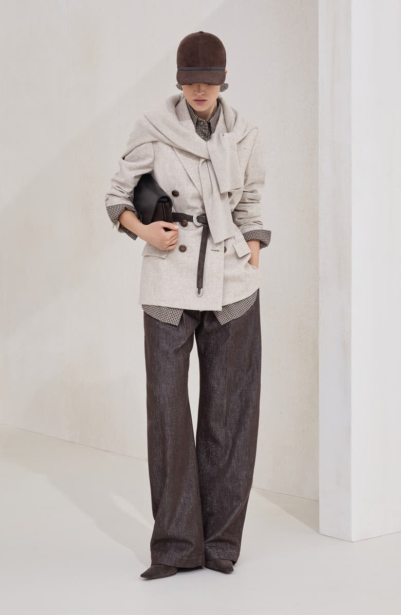 Brunello Cucinelli Cashmere sweater with monili, Alternate, color, Beige