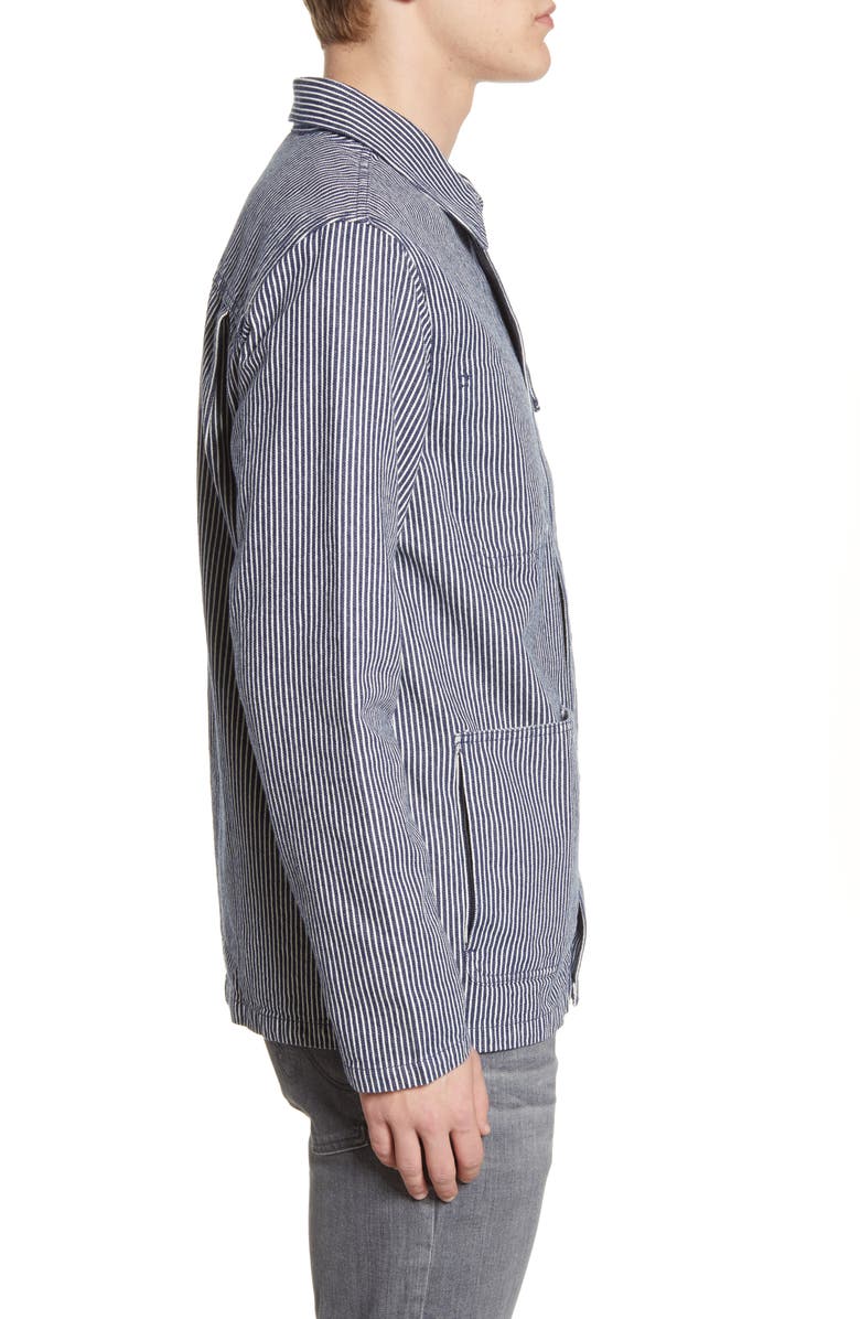 Vans Stripe Drill Denim Chore Coat, Alternate, color, 