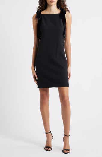 Vince Camuto Velvet Bow Stretch Crepe Dress