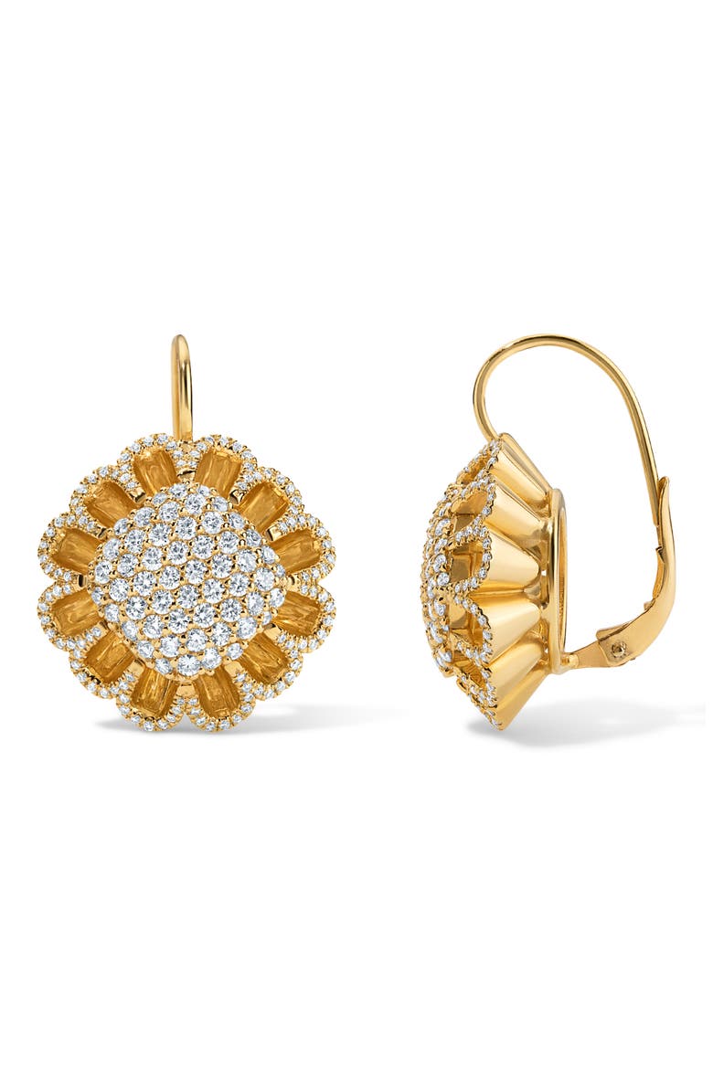 Floating All Diamond Drop Earrings, Alternate, color, 18K YELLOW GOLD
