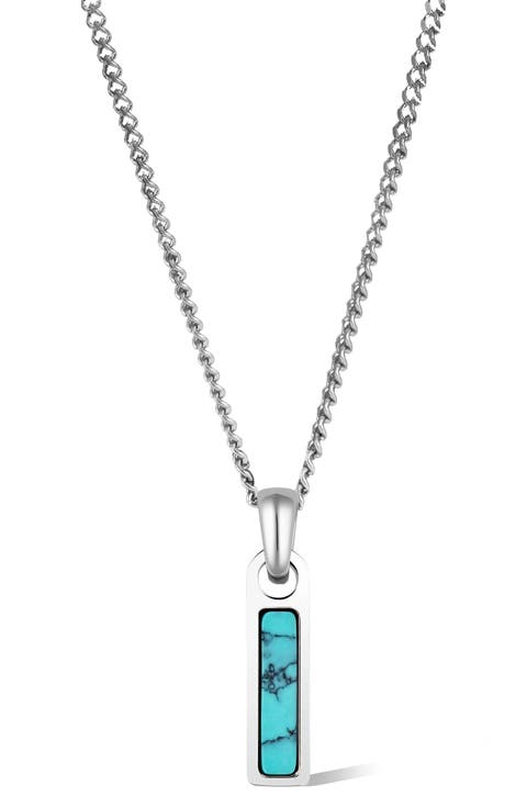Men's Birthstone Tag Pendant Necklace