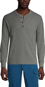 Lands' End Long Sleeve Thermal Waffle Henley