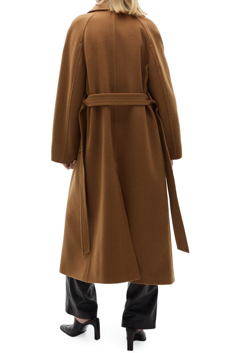 MANGO Wool Blend Belted Coat, Alternate, color,
