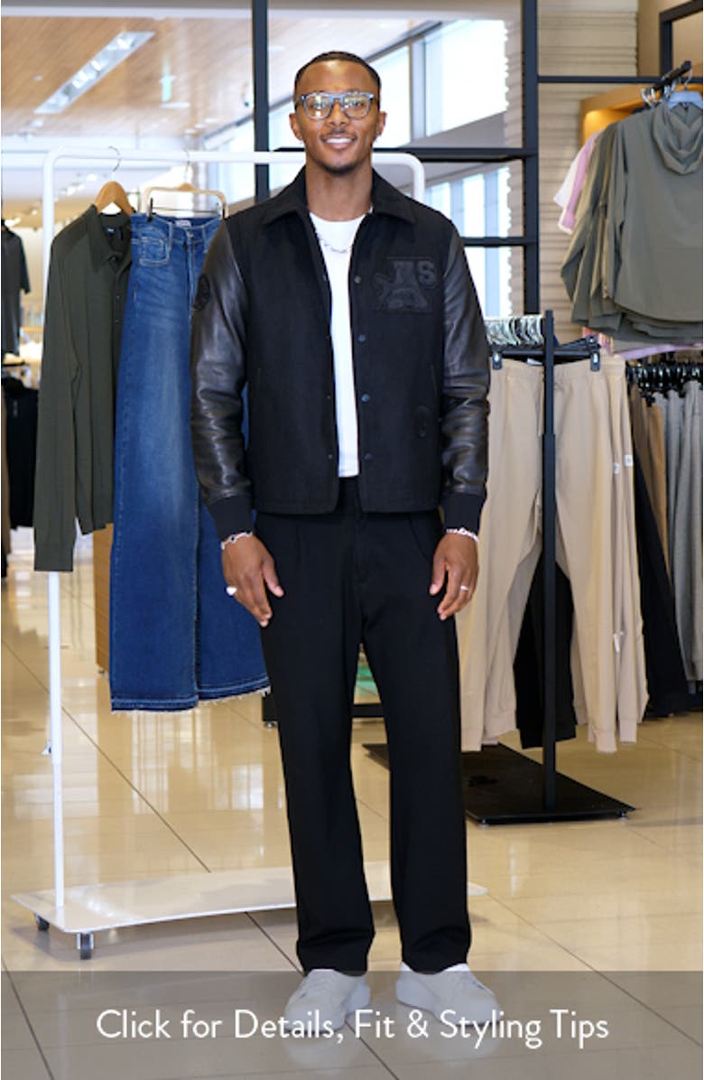 Warrenton Wool & Leather Bomber Jacket, sales video thumbnail