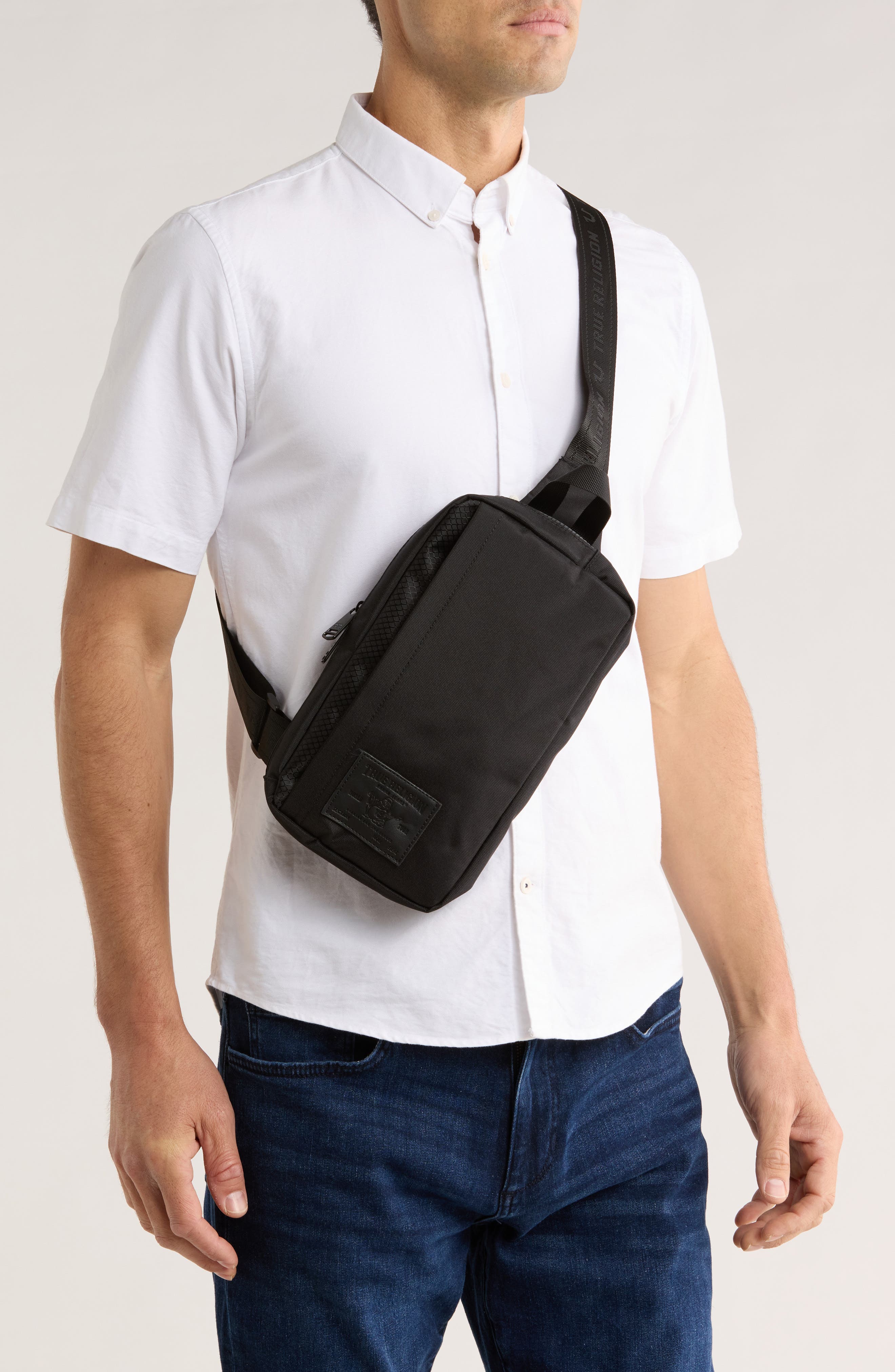 True Religion Porter 2.0 Sling Bag, Alternate, color, Black