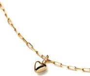 Ana Luisa Gold Paperclip Necklace - Gold Paperclip Heart Necklace
