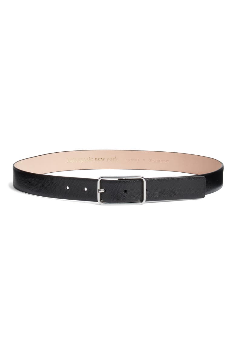 mel leather belt, Main, color, BLACK