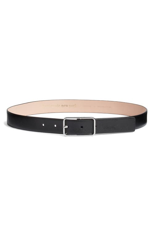 Kate Spade New York mel leather belt in Black at Nordstrom, Size X-Large