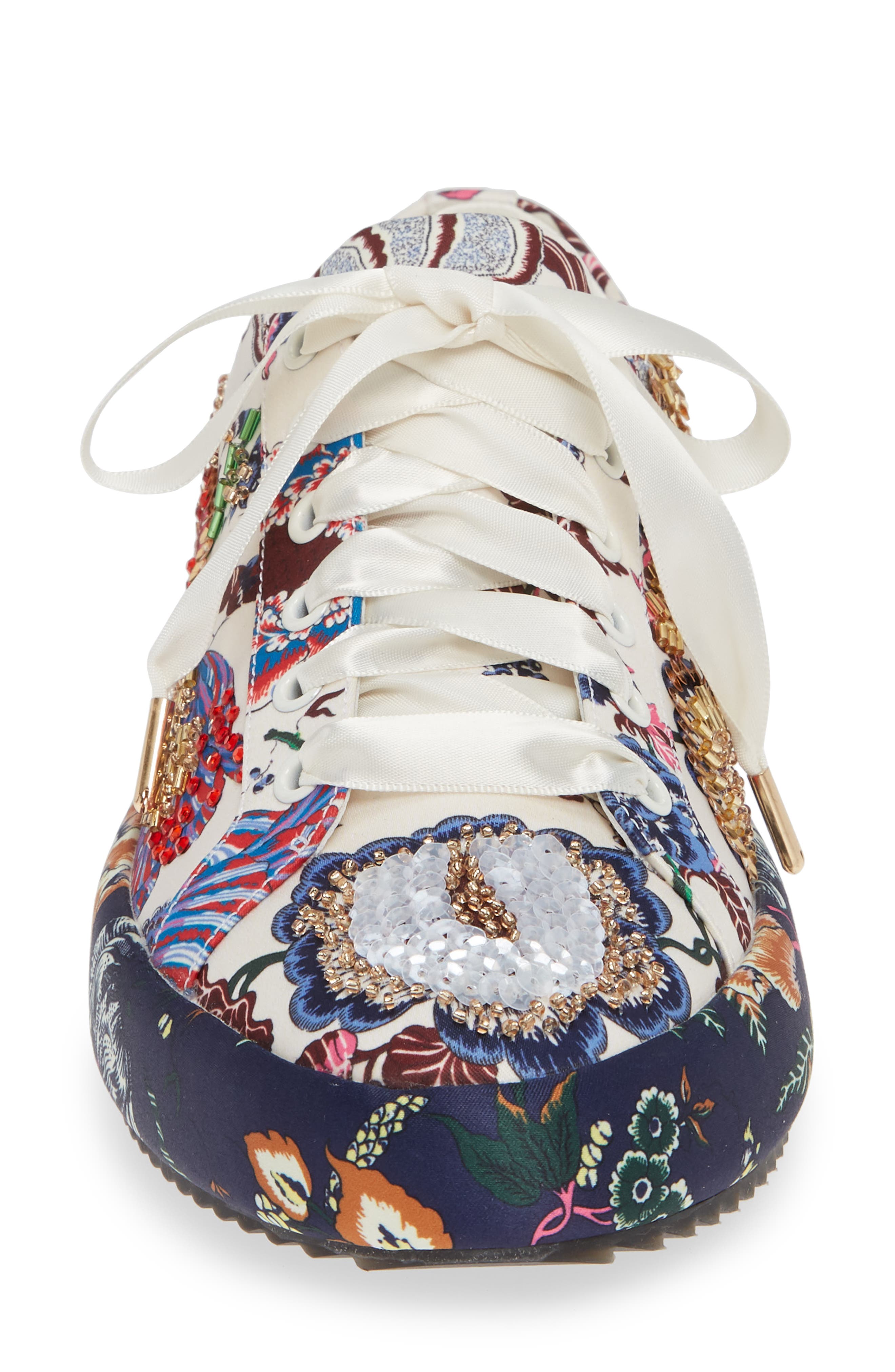 Tory Burch Kacey Embellished Sneaker, Alternate, color, 