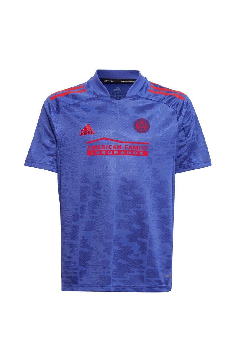 adidas Youth adidas Blue Atlanta United FC 2022 Primeblue Replica Jersey, Alternate, color, 
