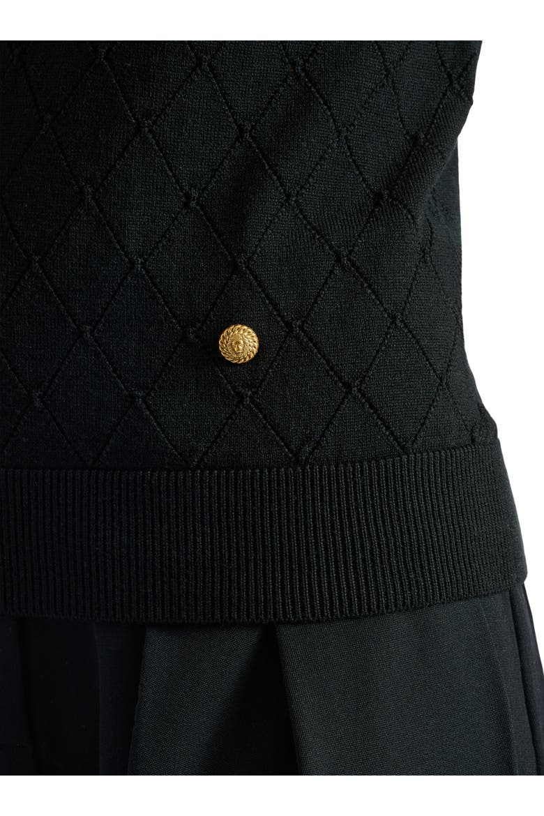 Sleeveless knit top, Alternate, color, black