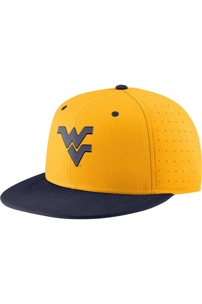 Men's Nike Gold West Virginia Mountaineers Aero True Baseball Performance Fitted Hat, Main, color, Gold
