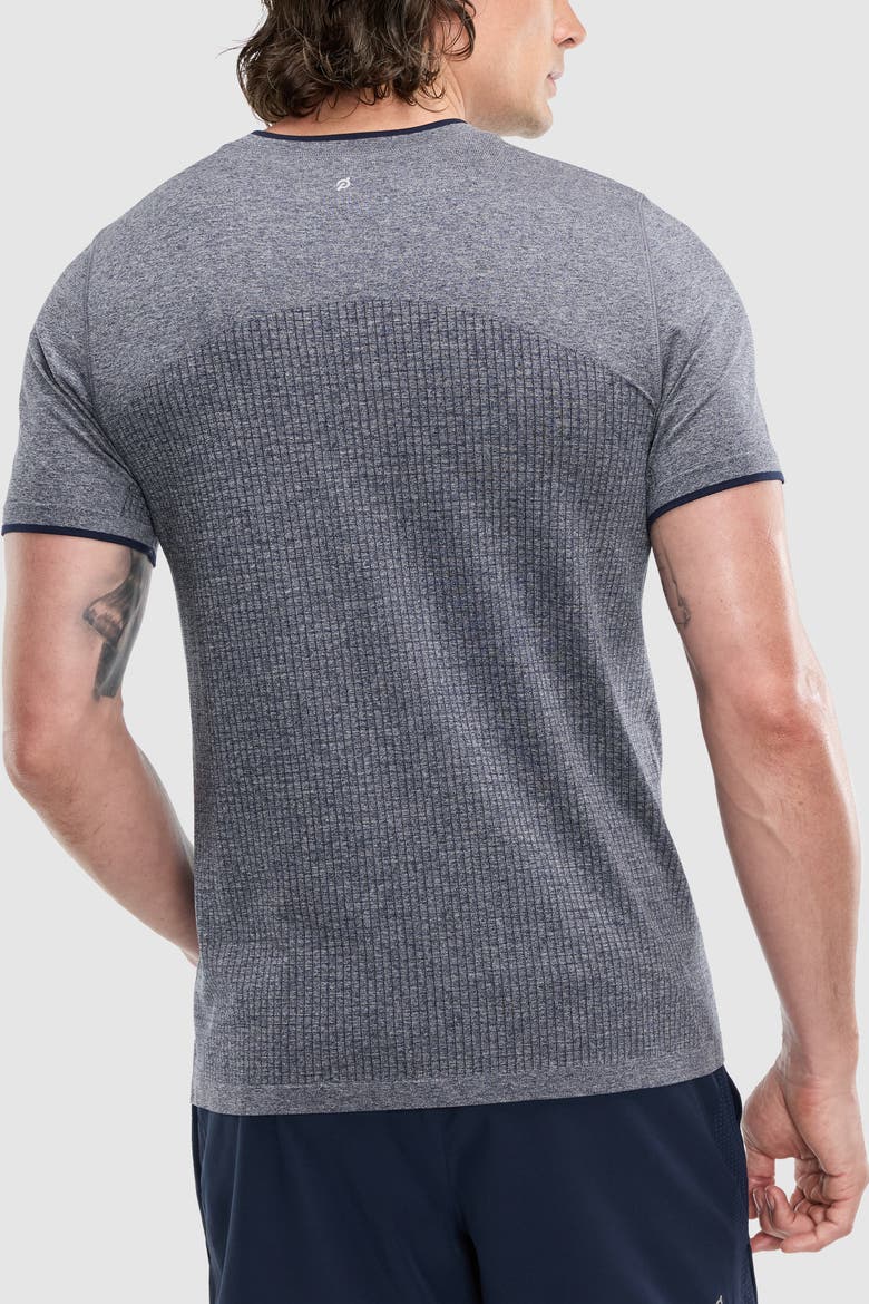 Seamless Melange Tee, Alternate, color, Deep Navy