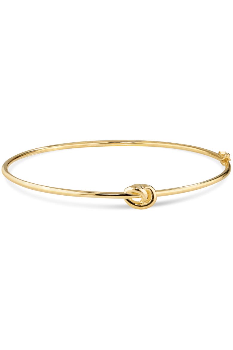 Love Knot Bangle Bracelet in 14K Gold, Main, color, Yellow Gold