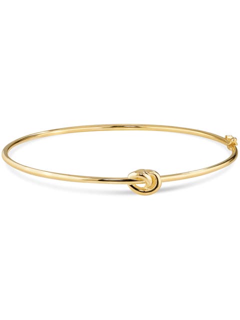 Love Knot Bangle Bracelet in 14K Gold