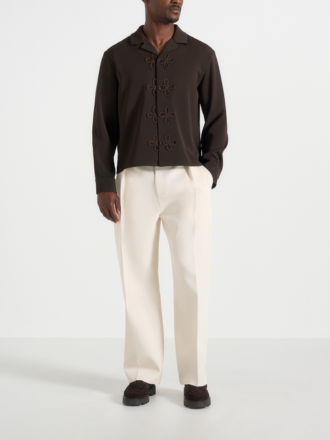 Valen Applique Detail Long Sleeve Shirt