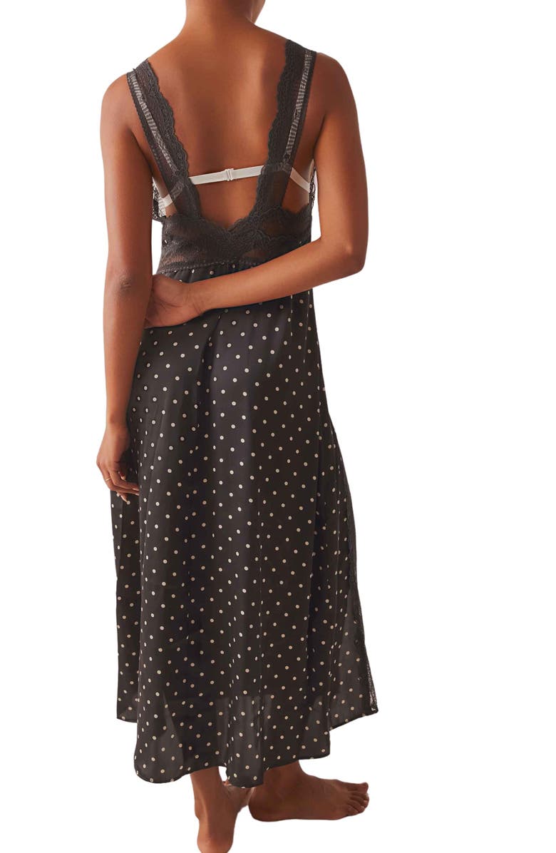 Free People Bad For You Print Lace Nightgown, Alternate, color,