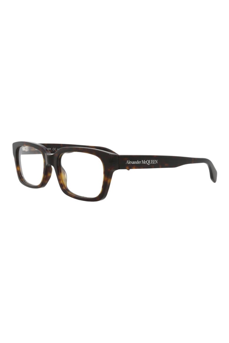 55mm Square Optical Glasses, Alternate, color, HAVANA HAVANA TRANSPARENT