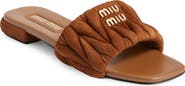 Miu Miu Matelassé Slide Sandal