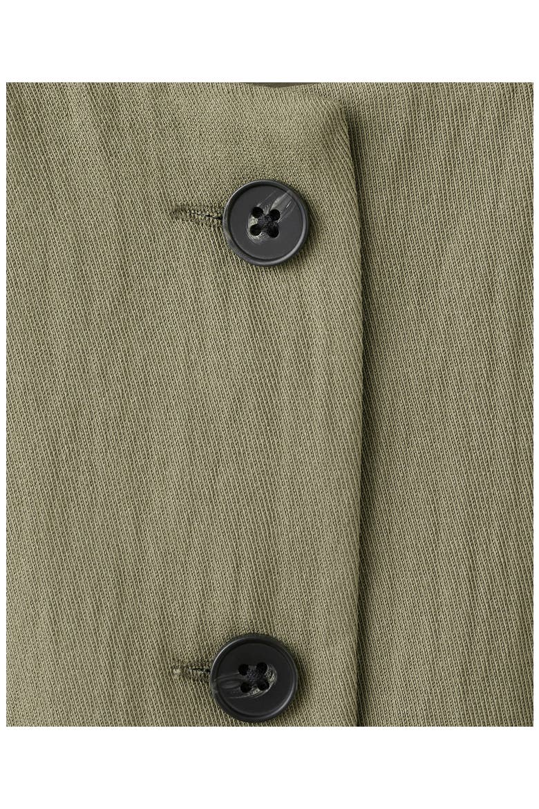 Texture Sleeveless Button Minidress, Alternate, color, GREEN
