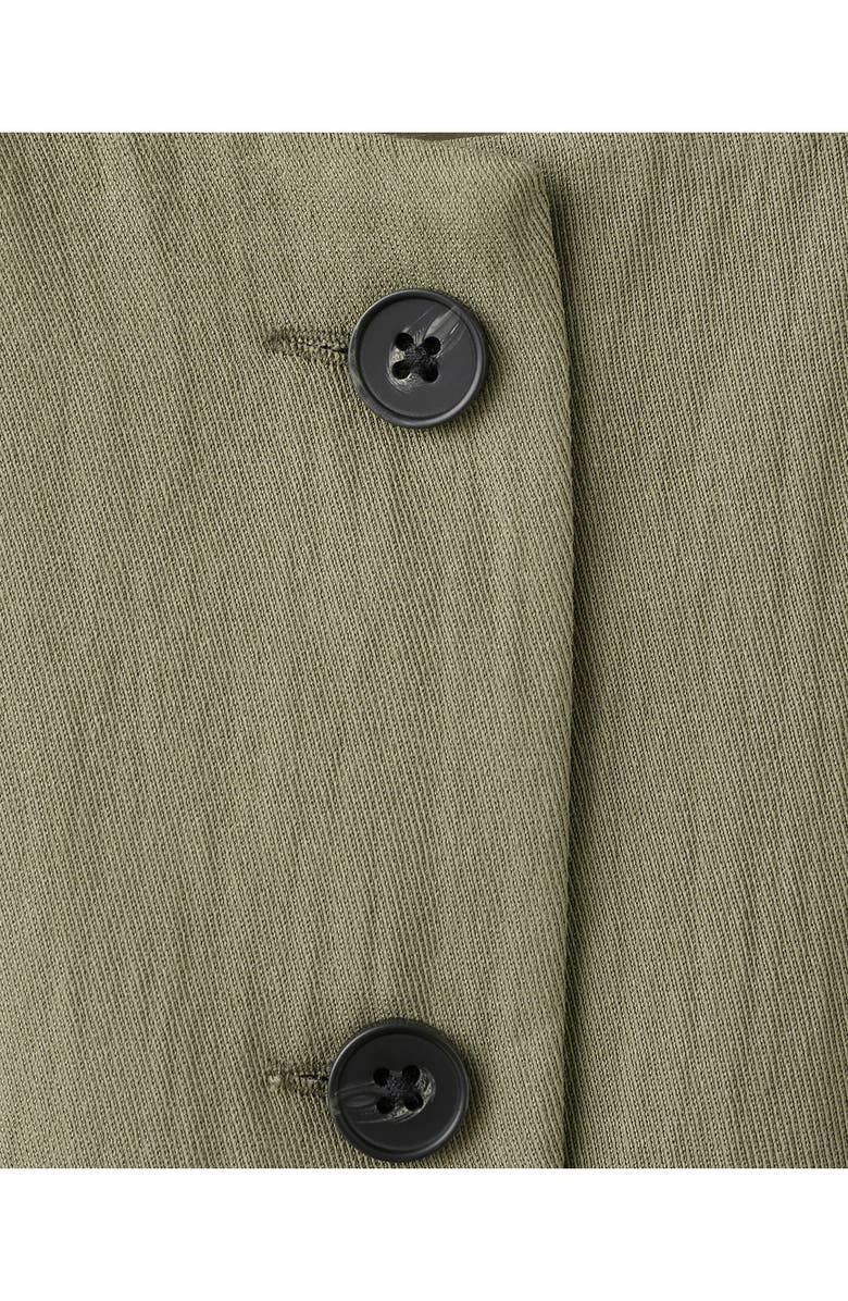 MANGO Texture Sleeveless Button Minidress, Alternate, color, Green