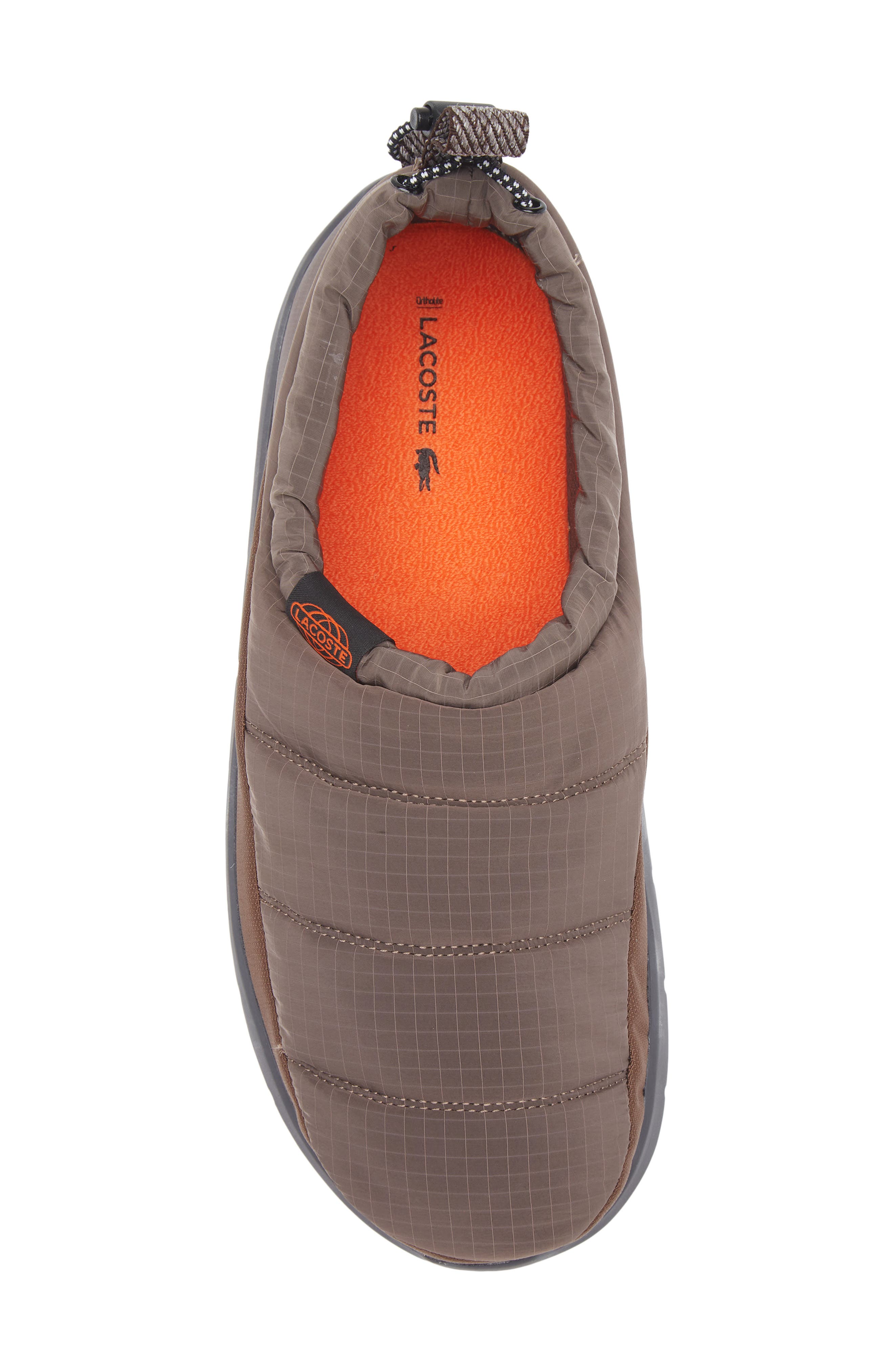 Lacoste Serve 2 Slipper, Alternate, color, Brown/ Dark Grey
